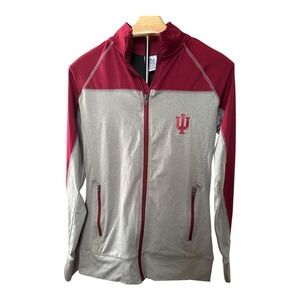 ProEdge Indiana Hoosiers Women's Full-Zip Track Jacket Size Small Gray Crimson